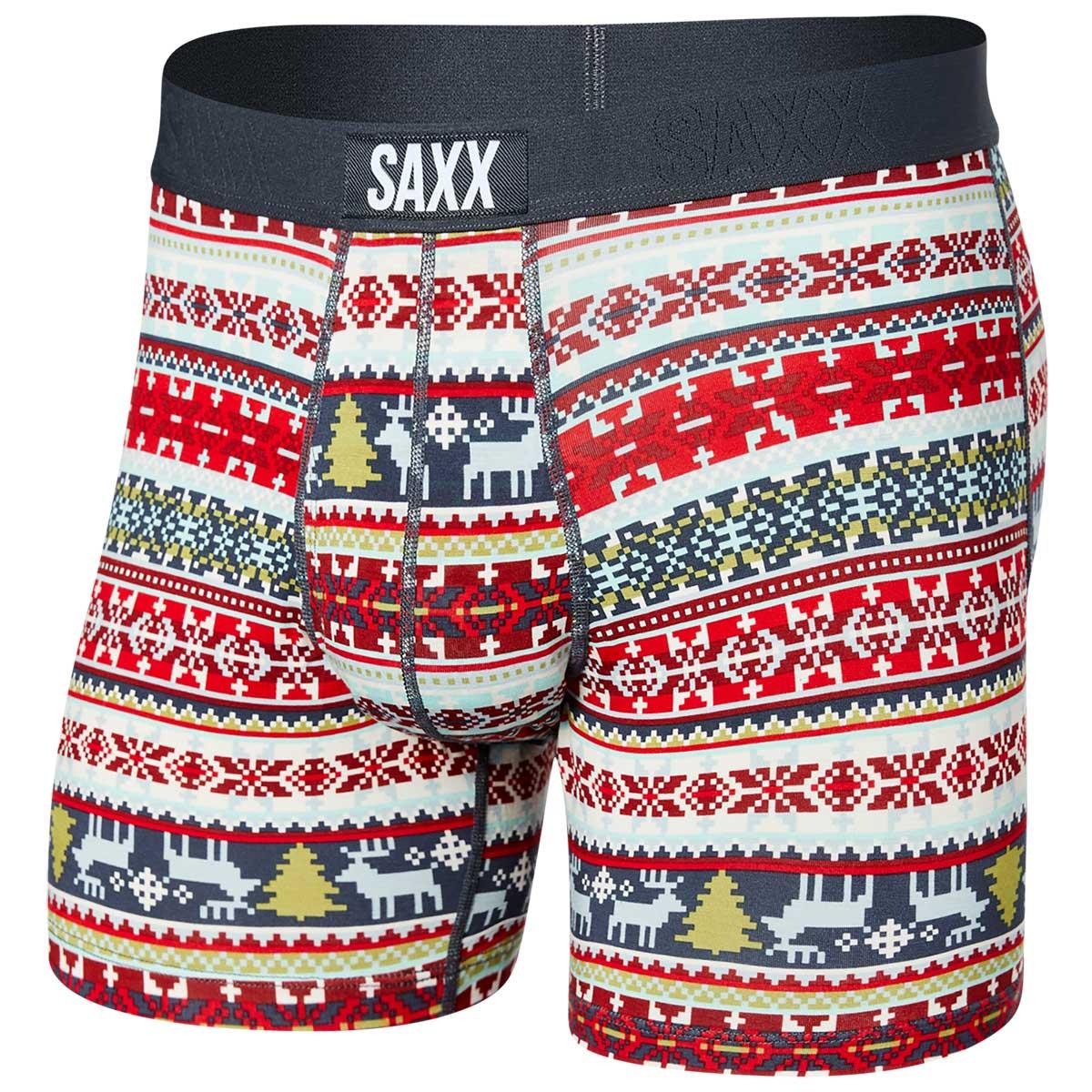 Saxx Ultra Boxer with Fly Men's in Sweater Weather Multi